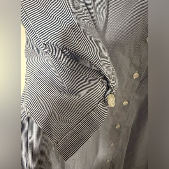 Anne Klein Striped Button-Up Shirt- No Shirt Size Tag - Picture 3 of 11
